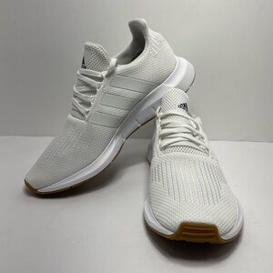 adidas Men's Swift Run Sneaker, White/White/Core Black, Size 9